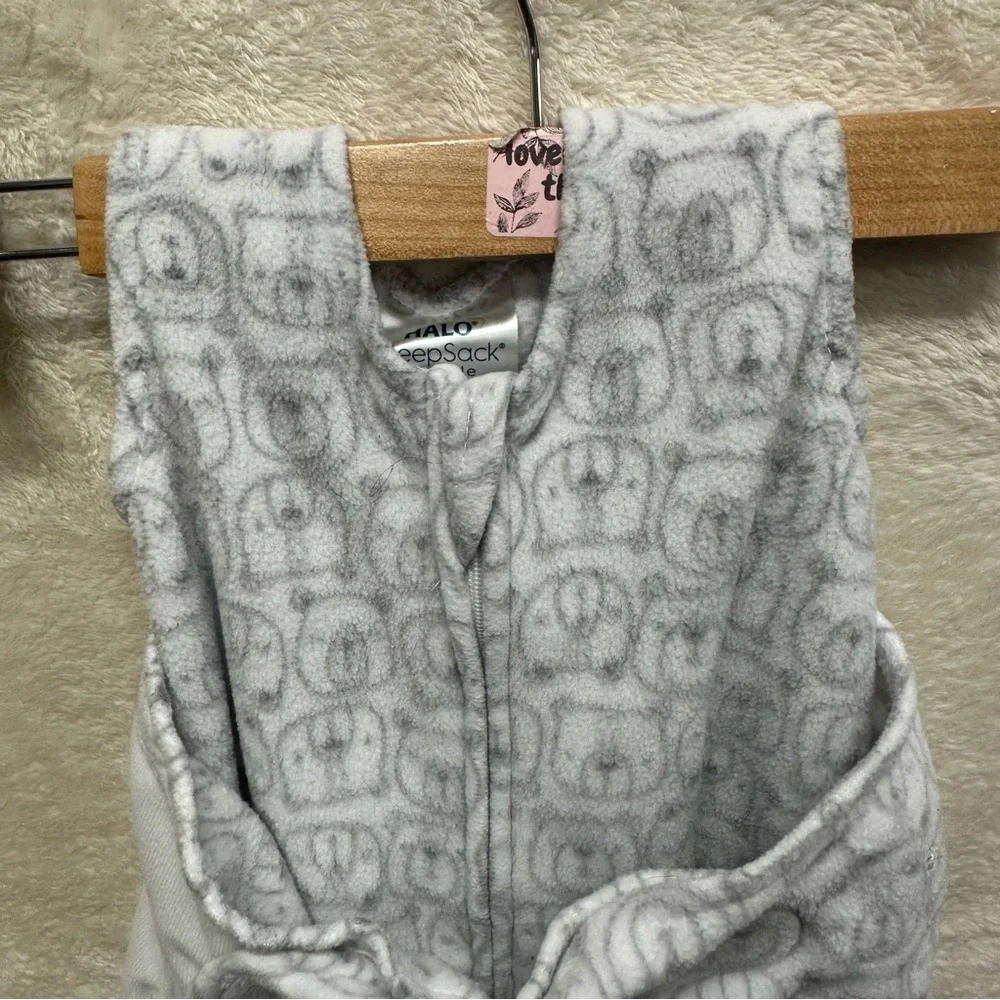 Halo sleepsack swaddle fleece bear print size 3-6 month